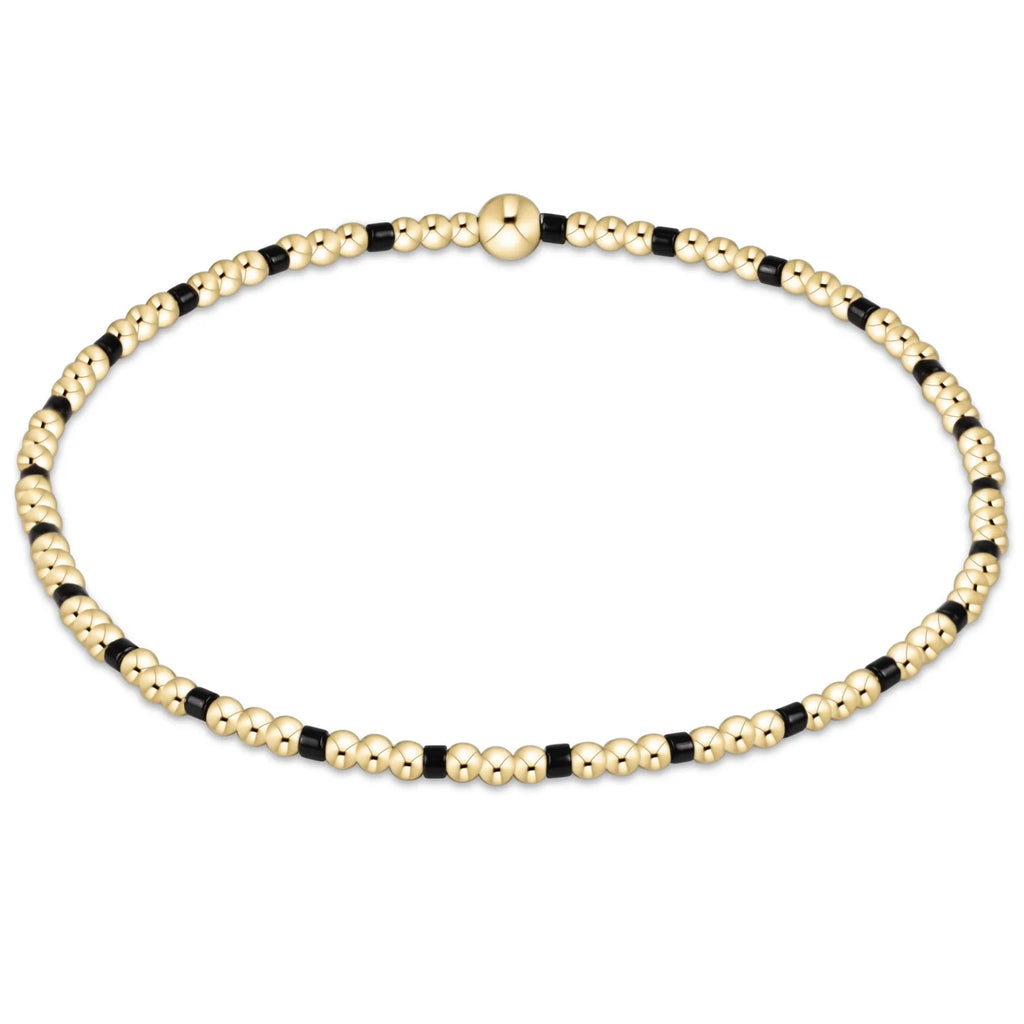 CHOCOLATE HOPE SINCERITY PATTERN 2MM BEAD BRACELET