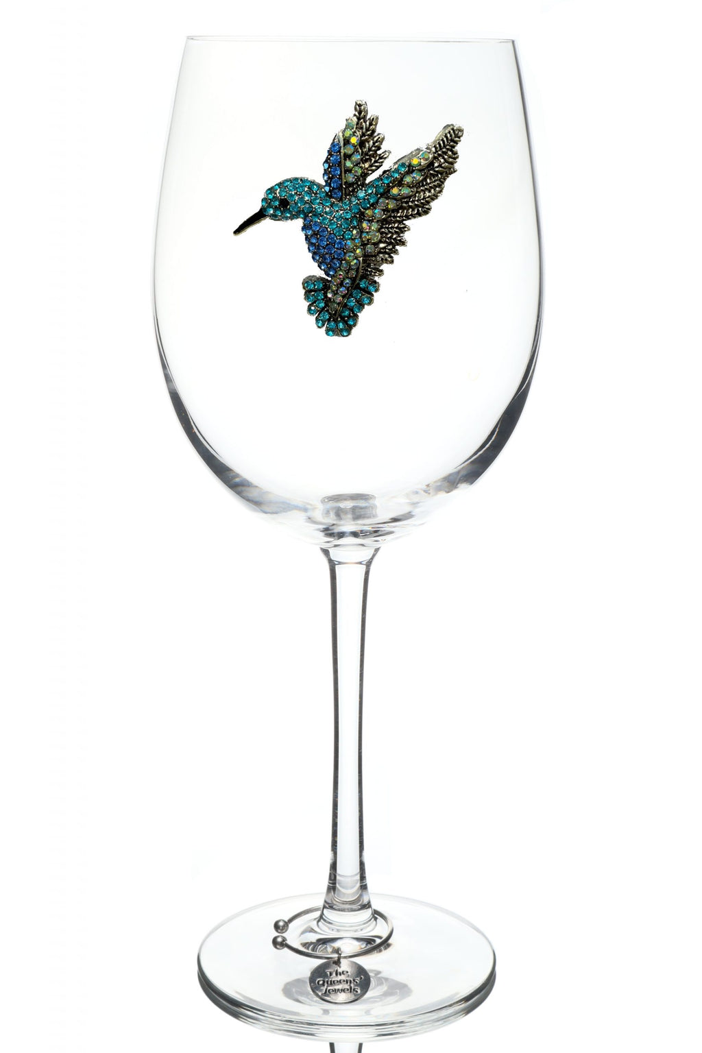 Happy Birthday Jeweled Stemmed Wine Glass