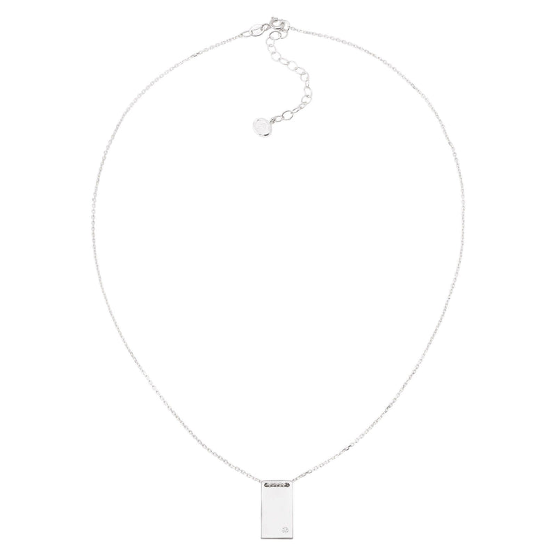 Silpada 'Shine Bright' Rectangular Pendant with CZ: White / 11/16