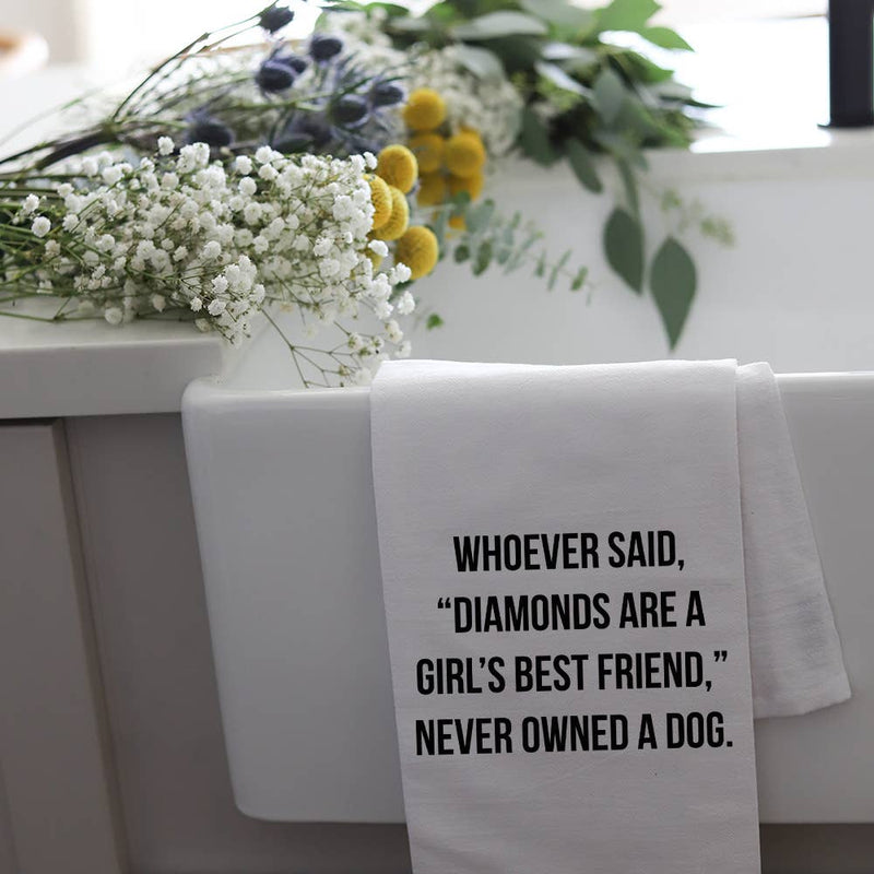 DIAMONDS ARE GIRL'S BEST FRIEND TEA TOWEL