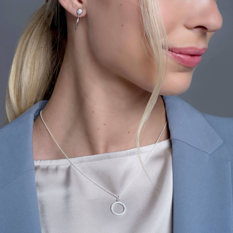 Silpada 'Brillante' Pendant, Cubic Zirconia & Silver: White / 13/16