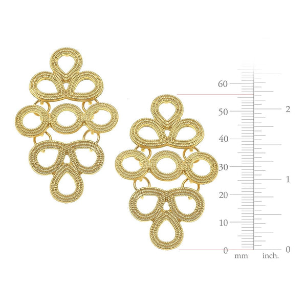 Gold Multi Circle Post Earrings