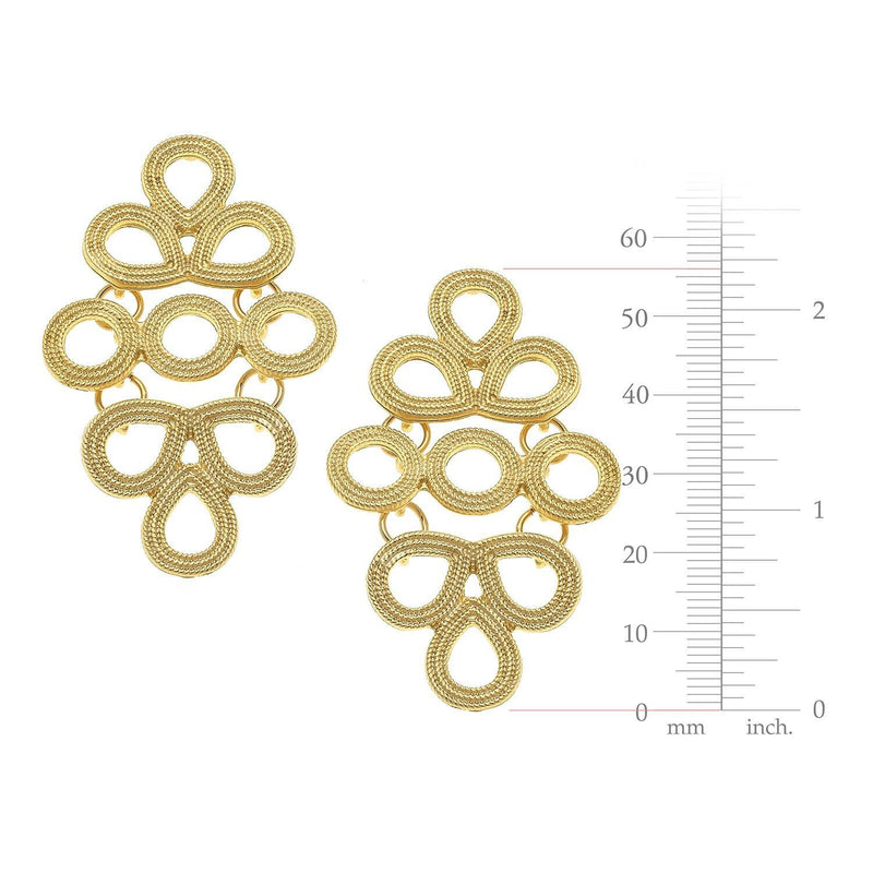 Gold Multi Circle Post Earrings