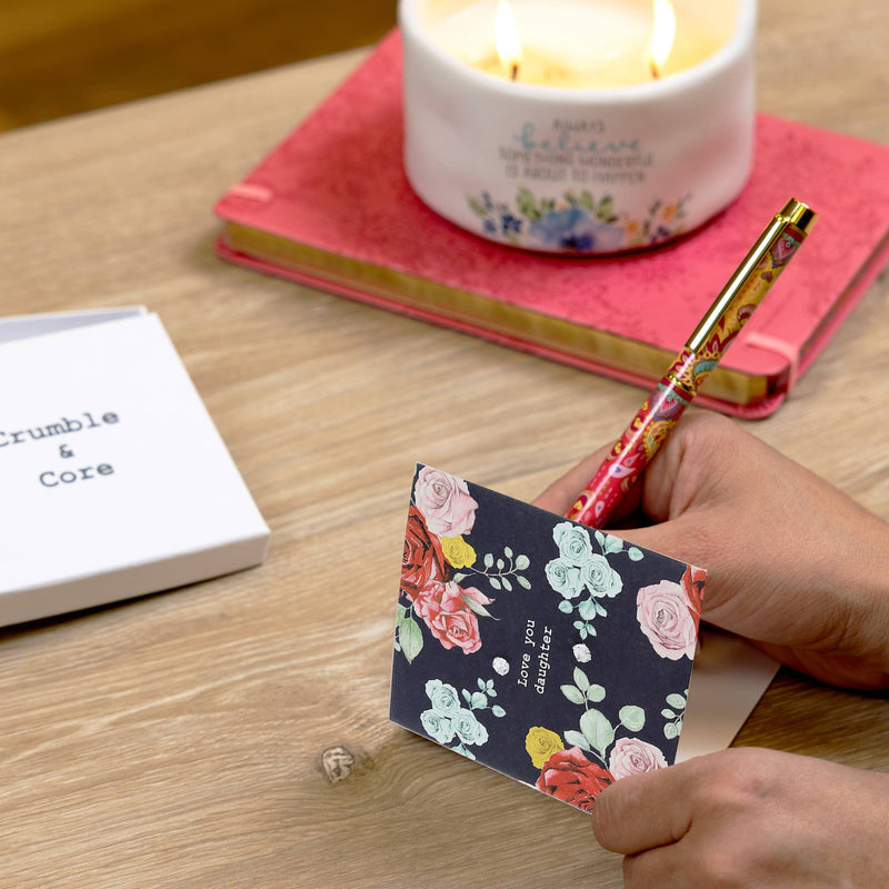 Daughter - 5mm Sterling Silver Cubic Zirconia Stud Earrings