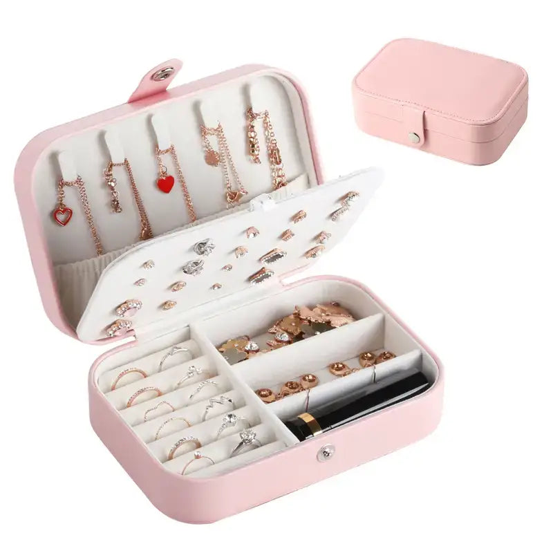 Portable Travel Jewelry Box - Sky Blue