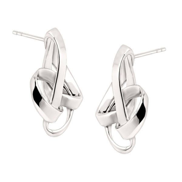 Silpada 'Tied Up' Knotted Earrings in Sterling Sil: 1 1/16