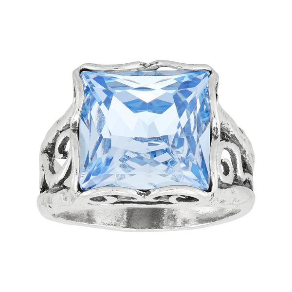 Silpada 'Cooling Effects' Sterling Silver Blue Crystal Ring: 8