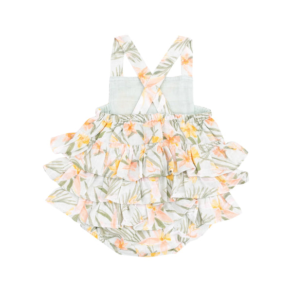 Island Floral Ruffle Sunsuit