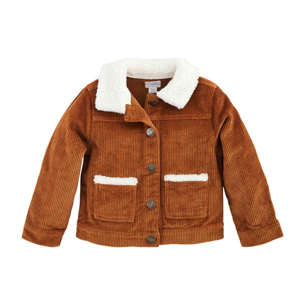 Brown Cord Sherpa Jacket