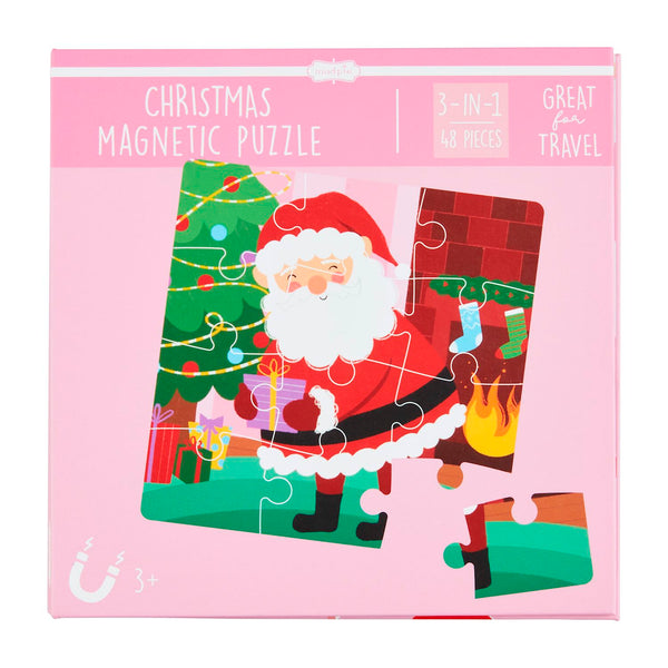 Pink Santa Christmas Magnetic Puzzle