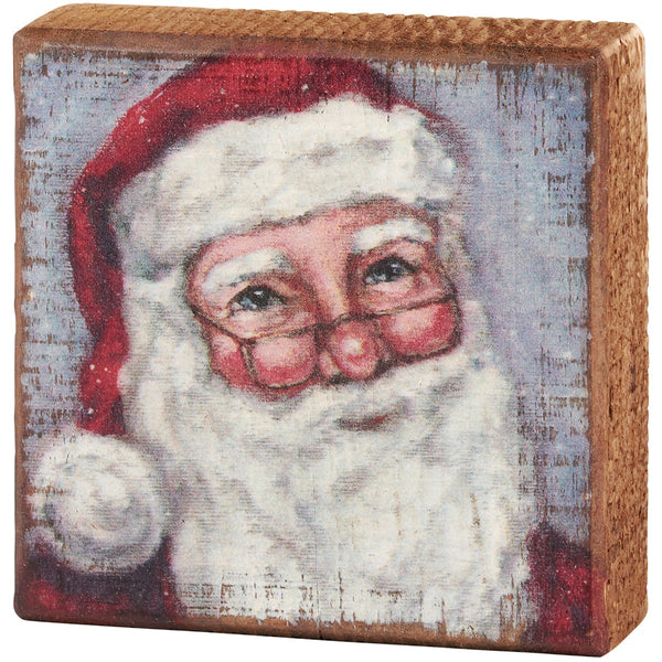 Merry Santa Block Sign