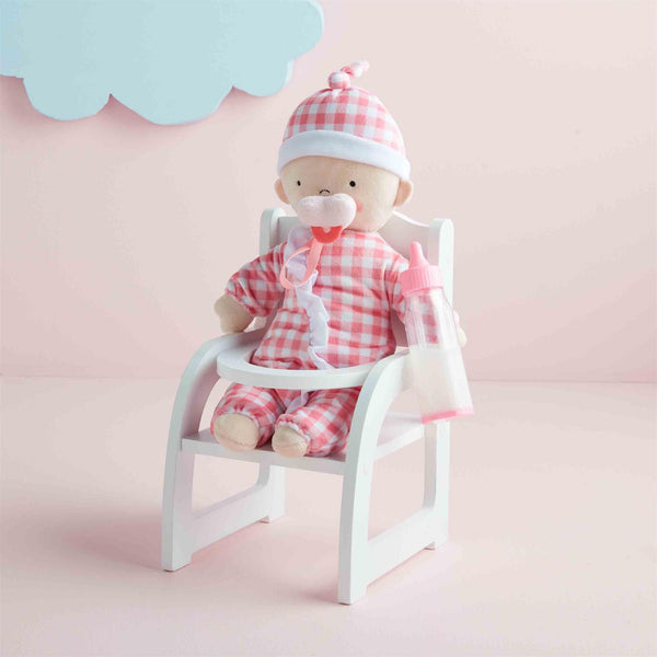Baby Doll & High Chair Set