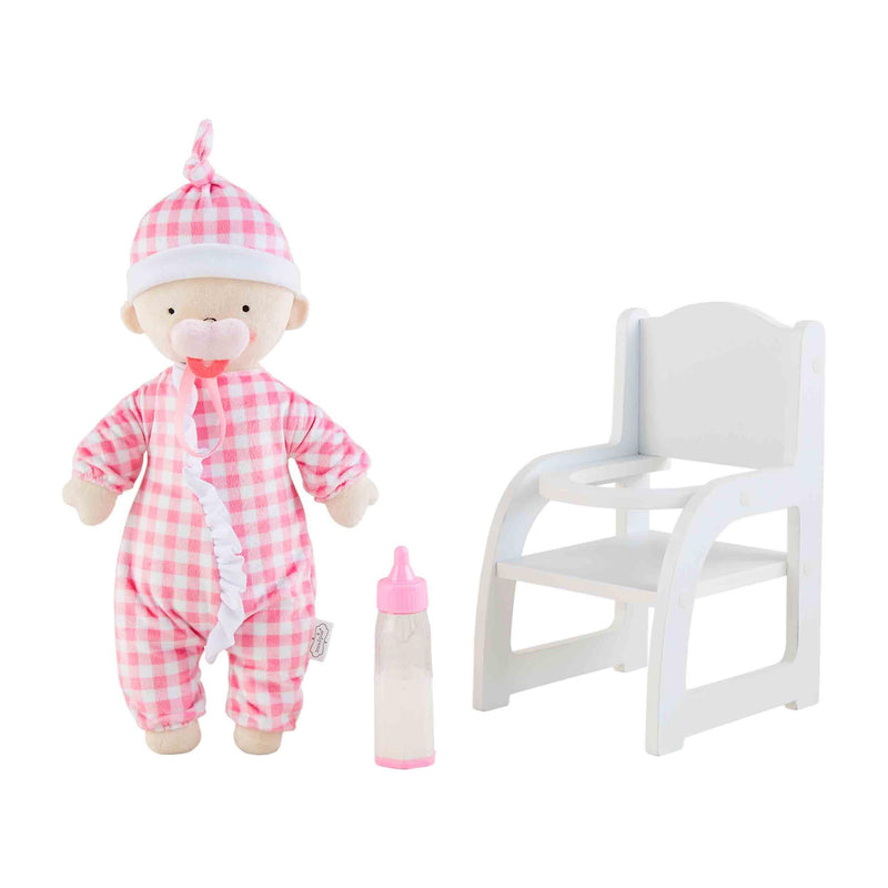 Baby Doll & High Chair Set