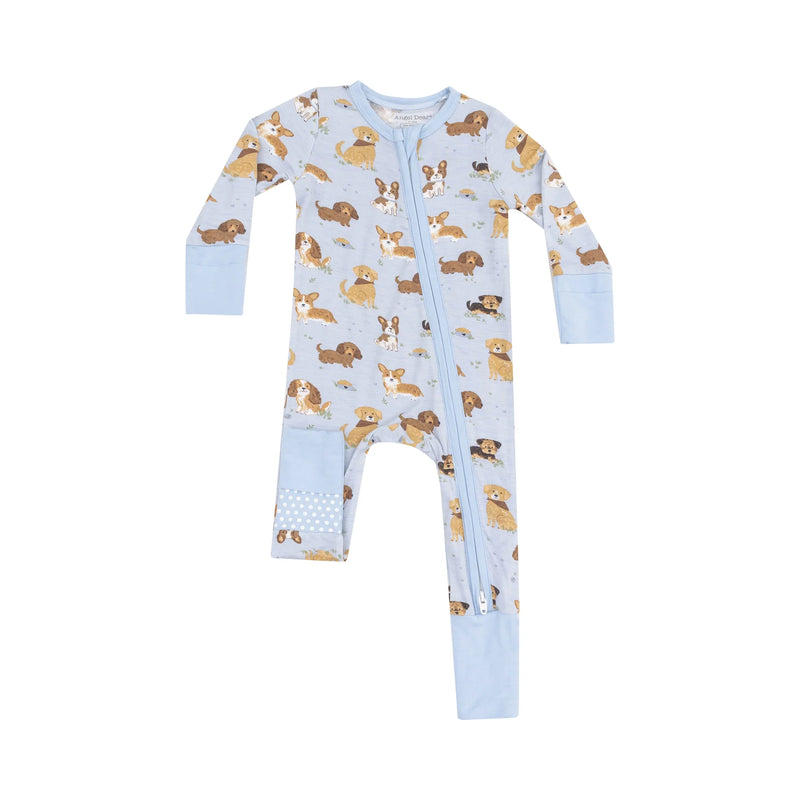 Best Friend Dogs - Blue 2 Way Zipper Romper