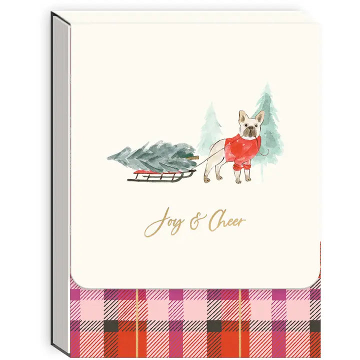 Snow Day Dogs Frenchie Pocket Notepad