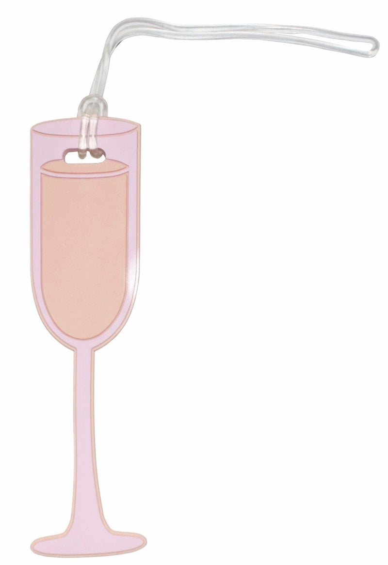 Champagne Flute Silicone Luggage Tag