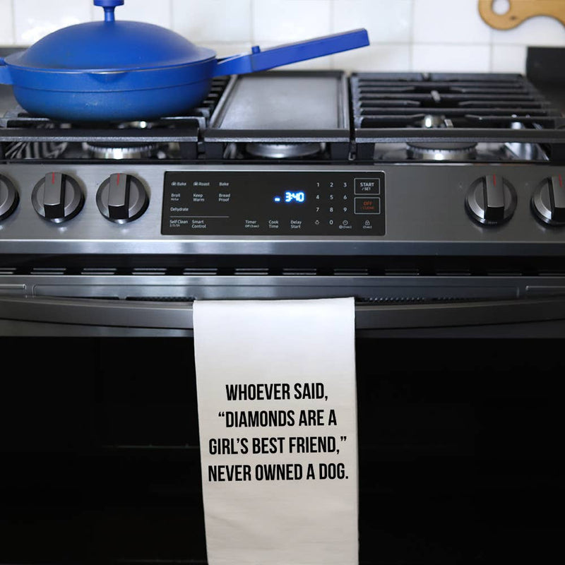 DIAMONDS ARE GIRL'S BEST FRIEND TEA TOWEL