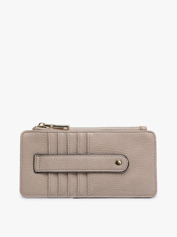 Fog Grey Saige Slim Card Holder Wallet