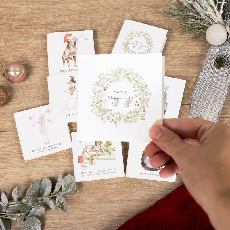 Merry Christmas - Earring & Card Set