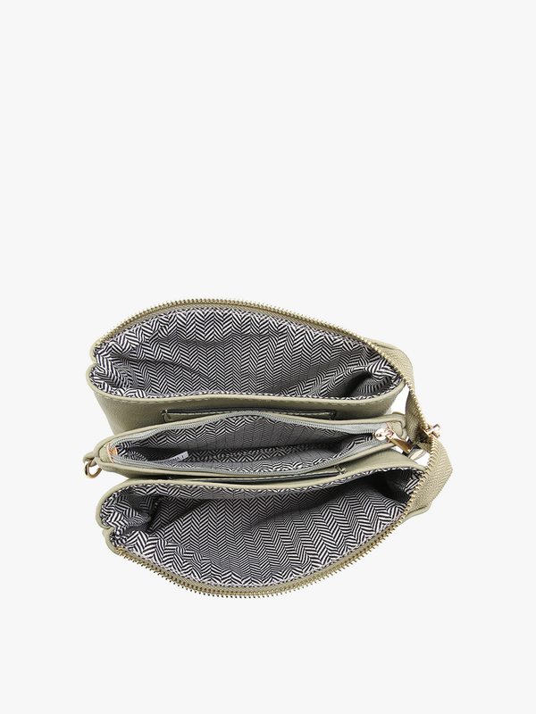Berry Riley Monogrammable 3 Compartment Crossbody/Wristlet
