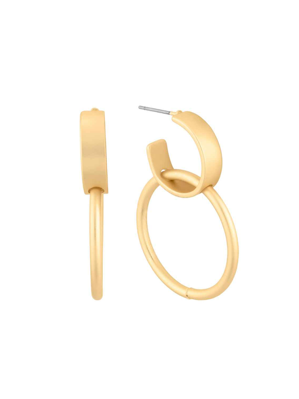Wrenn Earrings: SATIN GOLD