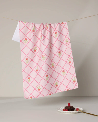 Rose Lattice Tea Towel - Thumbnail 2