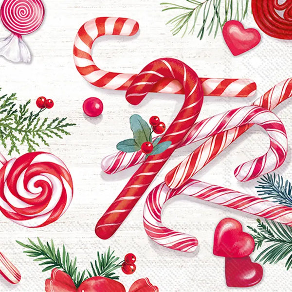 Candy Canes Cocktail Napkins