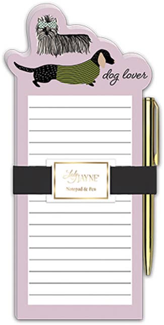 Die-Cut Note Pad With Pen SKETCHED PETS DOG LOVER