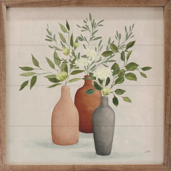 Natural Bouquet II Gray by Julie Purinton 8x8 Sign