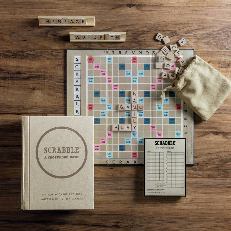 WS Game Company Scrabble Vintage Bookshelf Edition