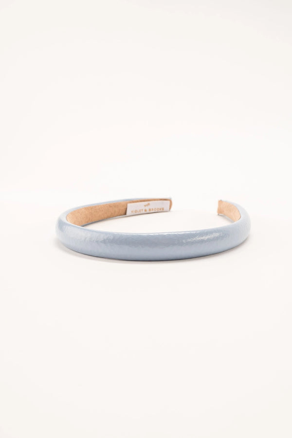 Paige Mini Puff Headband - Blue