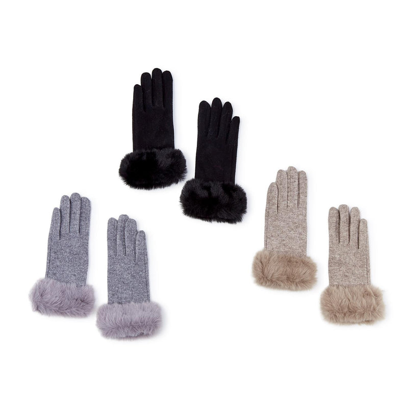 Faux Fur Cuff Gloves