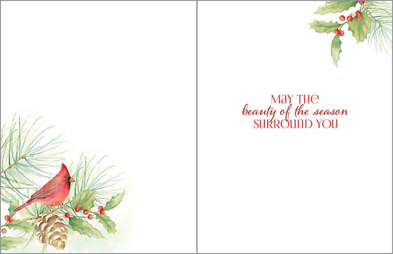 Christmas Greeting Card - Cardinal Bough