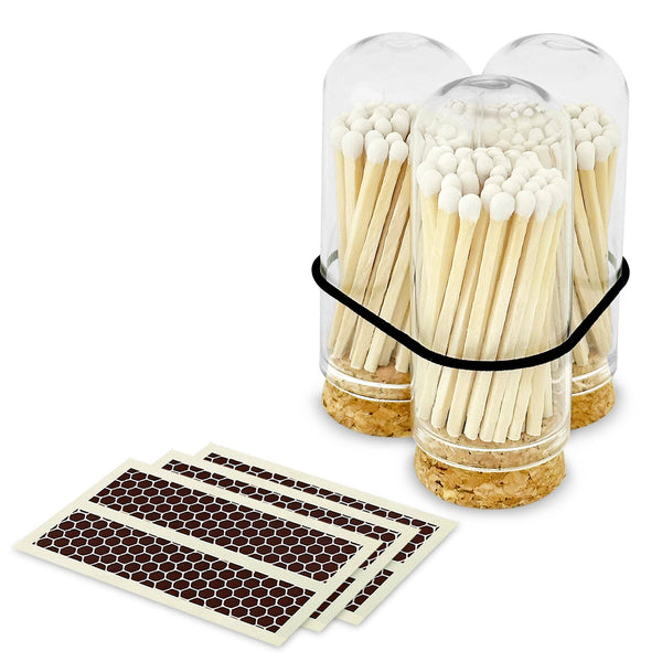2" Matches + Mini Cloche -White Tip