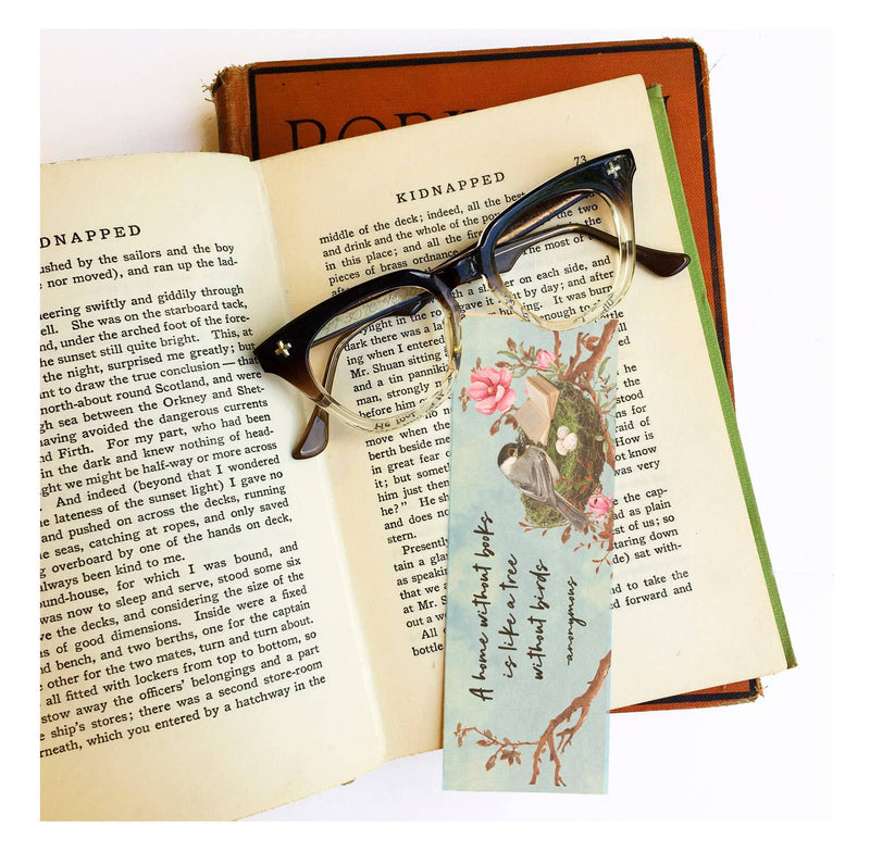 A Home Without Books is Like a Tree Without Birds Artist Designed Bookmark