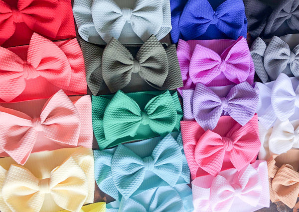 Solid Baby Headwrap Bow: Purple