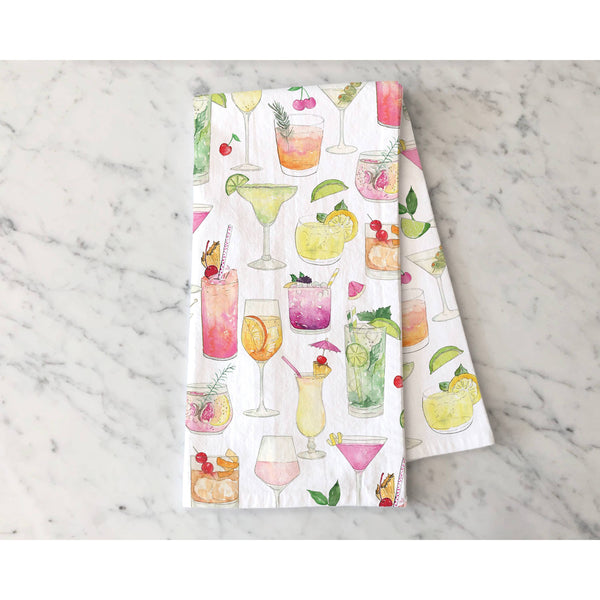 Cocktails Tea Towel