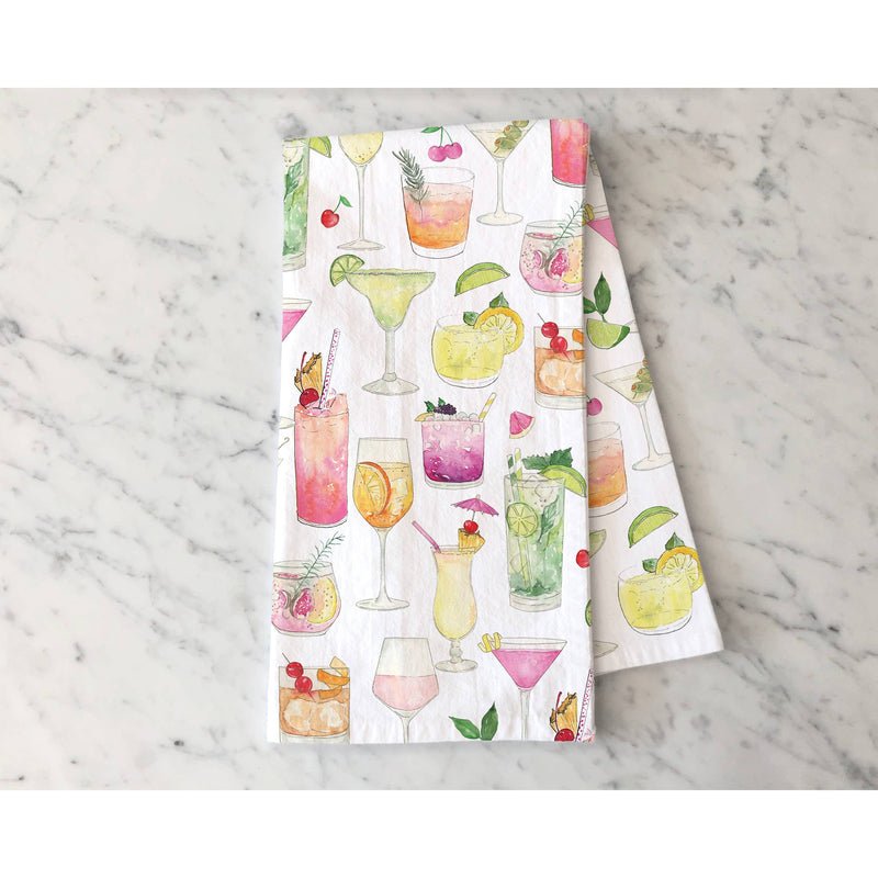 Cocktails Tea Towel