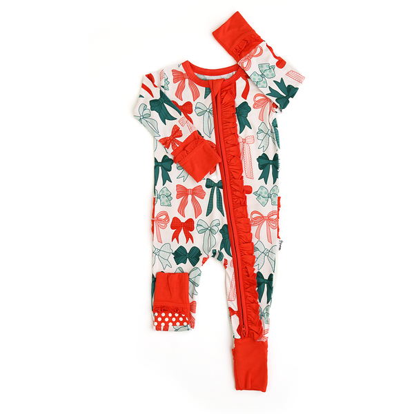 Belle Bows Ruffle Zip