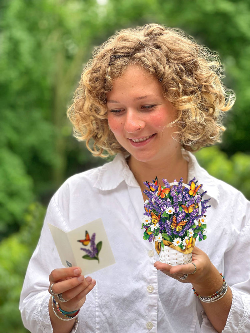 Mini Lavender & Butterflies Pop-up Greeting Cards