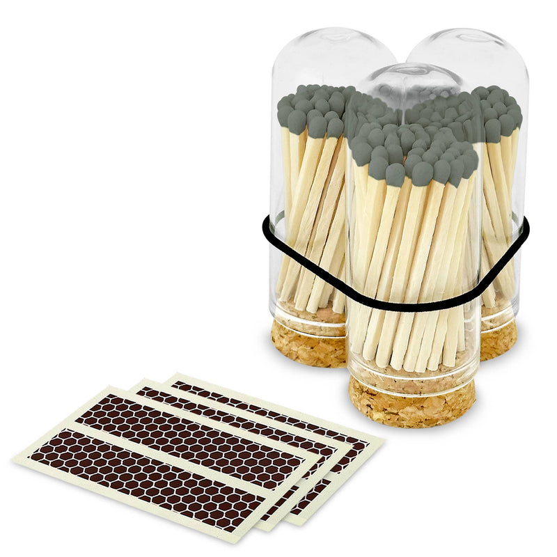 2" Matches + Mini Cloche - Gray Tip