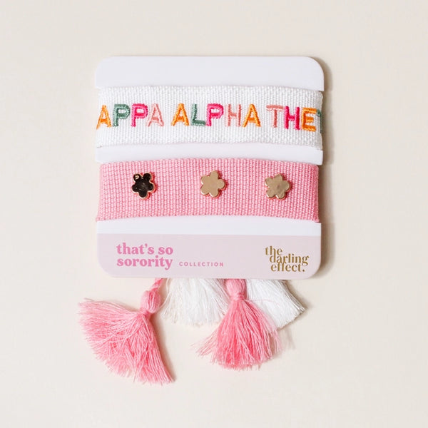 Kappa Alpha Theta Woven Bracelet Set