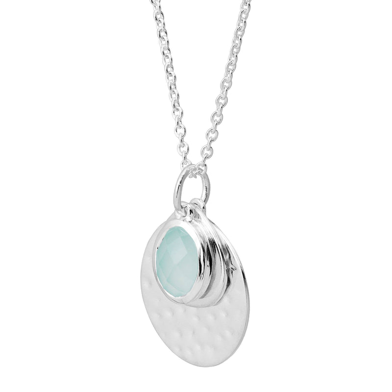 Silpada 'Entranced' Chalcedony Pendant Necklace in Silver