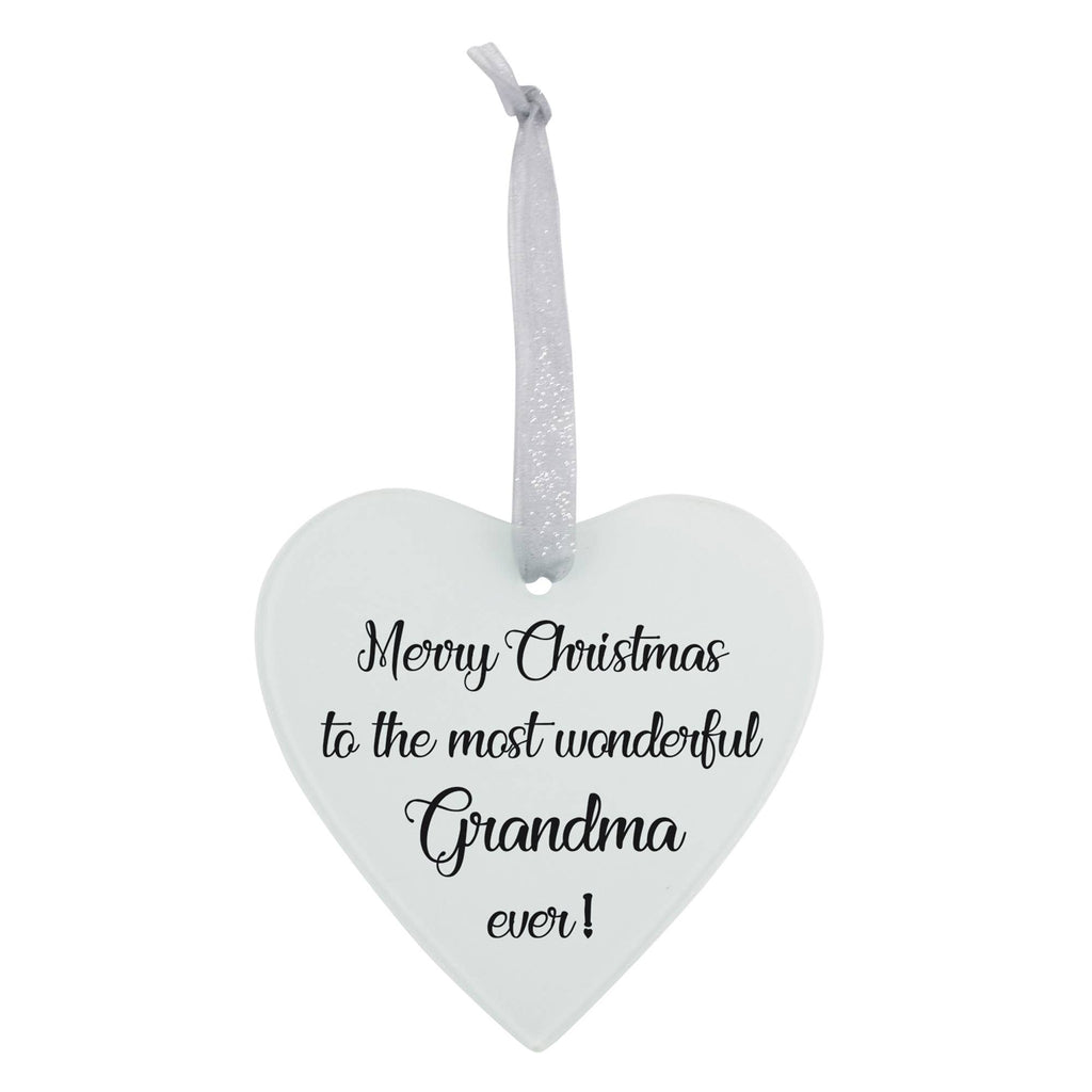 Glass Ornament Merry Christmas Grandma