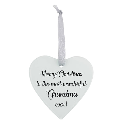Glass Ornament Merry Christmas Grandma - Thumbnail 2