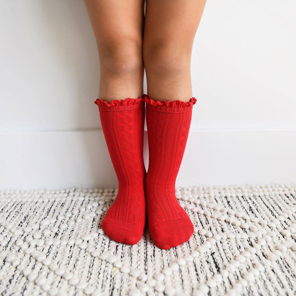 True Red LACE SOCKS