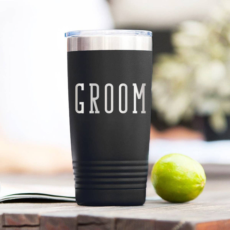 Groom Black 20oz Insulated Tumbler