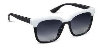 Frenchy Polarized Bi-Focal Reading Sunglasses - Black/White - 2.50