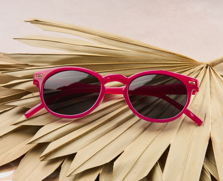 Boho Polarized Bi-Focal Reading Sunglasses - Fuchsia 2.00