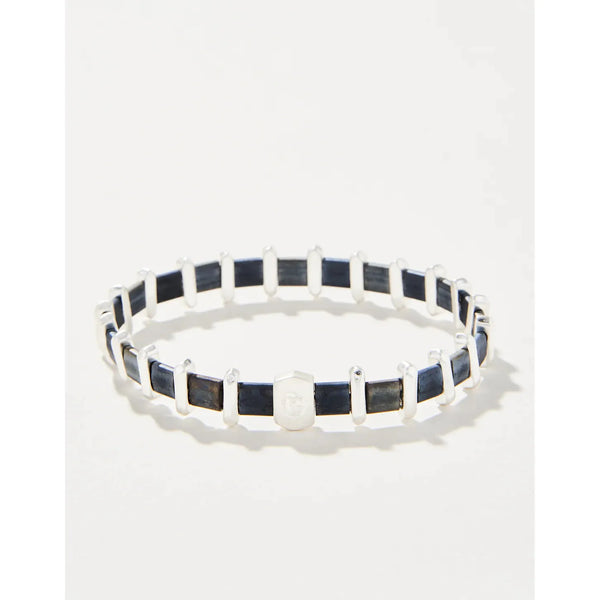 Tila Stretch Bracelet Grey/Blue Silver
